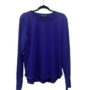 Athleta Long Sleeve Athletic Top Size Large Purple/ Blue Workout Activewear